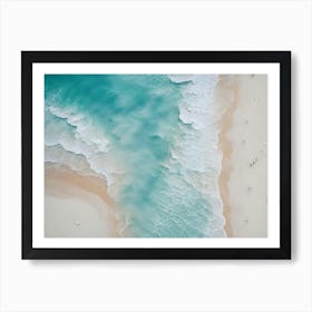 Aerial Beach Waves 4 3 Aspect Ratio Art Print