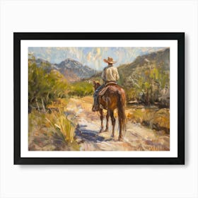 Cowboy In Tucson Arizona 2 Art Print