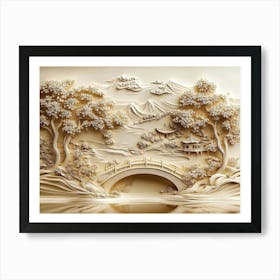 Beautiful Chinese Landscape 3d 10 Art Print