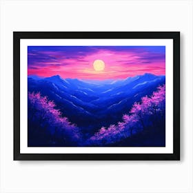 Sunset In The Mountains 59 Art Print