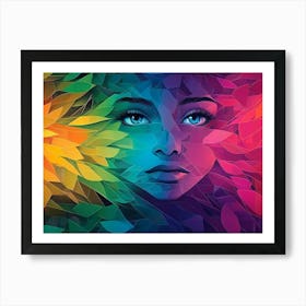 Abstract Portrait Of A Woman Art Print