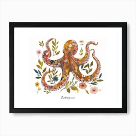 Little Floral Octopus 1 Poster Art Print