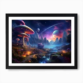 Mushroom Landscape Art Print