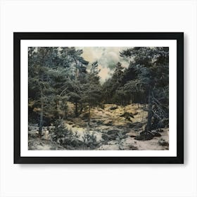 Vintage Forest Photo Collage 3 Art Print