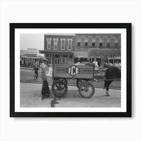 Delivering Ice To Stands, National Rice Festival, Crowley, Louisiana By Russell Lee Art Print