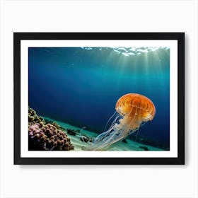 Jellyfish In The Ocean 1 Art Print