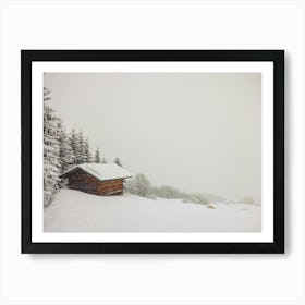 Snowy Cabin In The Mountains | Tirol | Austria winter art print Art Print