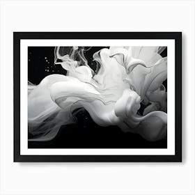 Black And White Abstract Painting Art Print