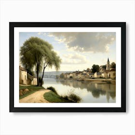 Village By The River 1 Art Print