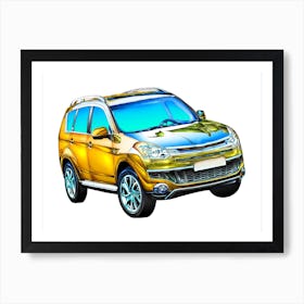 Sport Car Art Illustration In A Painting Style 05 Art Print