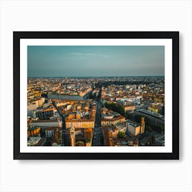 Milan City Landscape Skyline Print Art Print