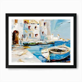 Boat In The Harbor Art Print