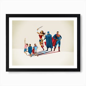 Super Shadows Trinity Art Print