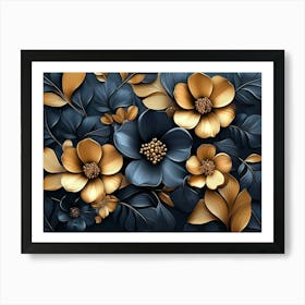 3d Artwork Floral Art Print