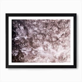 Abstract watercolor black paint background. 12 Art Print