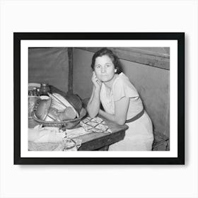 White Migrant Mother In Tent Home Near Harlingen, Texas, See 32108 D By Russell Lee Art Print