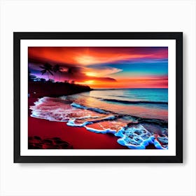 Sunset On The Beach 657 Art Print