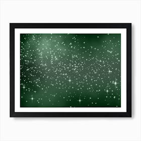 Summer Green Shining Star Background Art Print