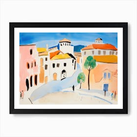 Forli Italy Cute Watercolour Illustration 2 Art Print