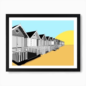 Beach Huts Mersea Island Essex Art Print