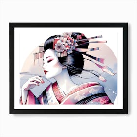 Geishaart151 Art Print