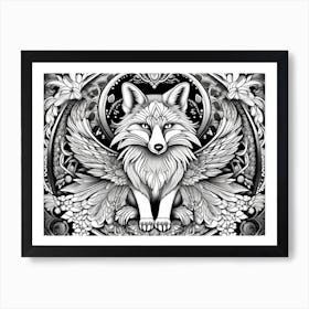 Fox With Wings Art Print