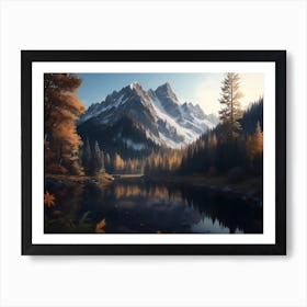 Maple Forest Extending In The Mountain Valley Art Print