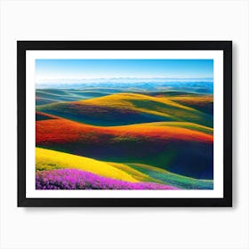 Colorful Fields Of Flowers Art Print