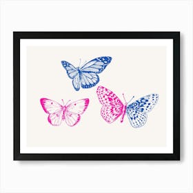 Three Butterflies Art Print