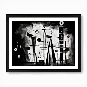 Dreams Abstract Black And White 8 Art Print