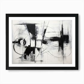 Metaphysical Exploration Abstract Black And White 2 Art Print