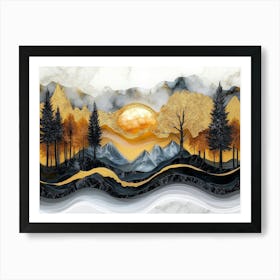 Abstract Landscape Painting Art Print