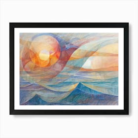 Sunrise Over The Ocean 7 Art Print