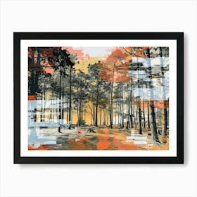 Forest Collage Vintage 8 Art Print