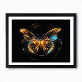 Golden Butterfly 73 Art Print