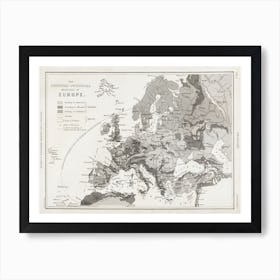 Geology, The Principal Features Of Europe Geological, Oliver Goldsmith Art Print