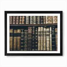 Old Books On A Shelf Library Reading Education Art Print