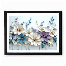 Paper Flowers 7 Art Print