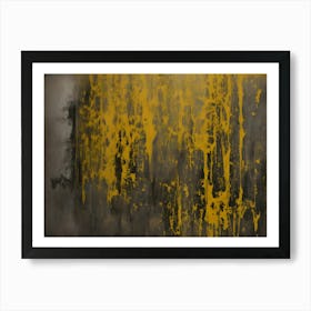 Yellow Grunge Texture 2 Art Print