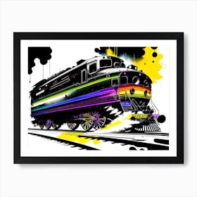 Train On The Tracks 2 Art Print