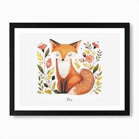 Little Floral Fox 4 Poster Art Print