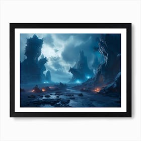 Exoplanet of the eternal winter (1st art) Art Print