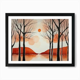 Moonlight Over The River 7 Art Print