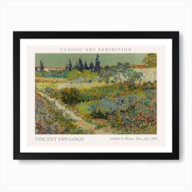 Garden In Bloom, Arles, July 1888 By Vincent Van Gogh Poster Art Print