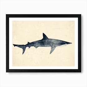 Thresher Shark Silhouette 2 Art Print