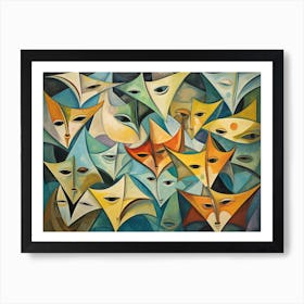 Hunzinator School Of Stingrays Art Print