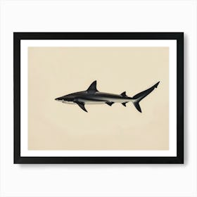 Thresher Shark Silhouette 4 Art Print