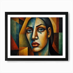 Abstract Portrait Of A Woman Affiche