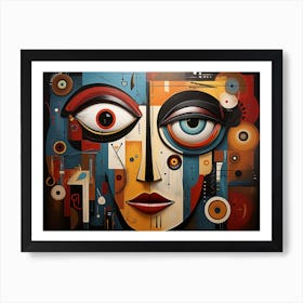 Abstract Painting Picasso Inspired Art Print