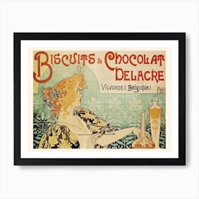 Biscuits & Chocolate Vintage French Advertisement Poster Art Print